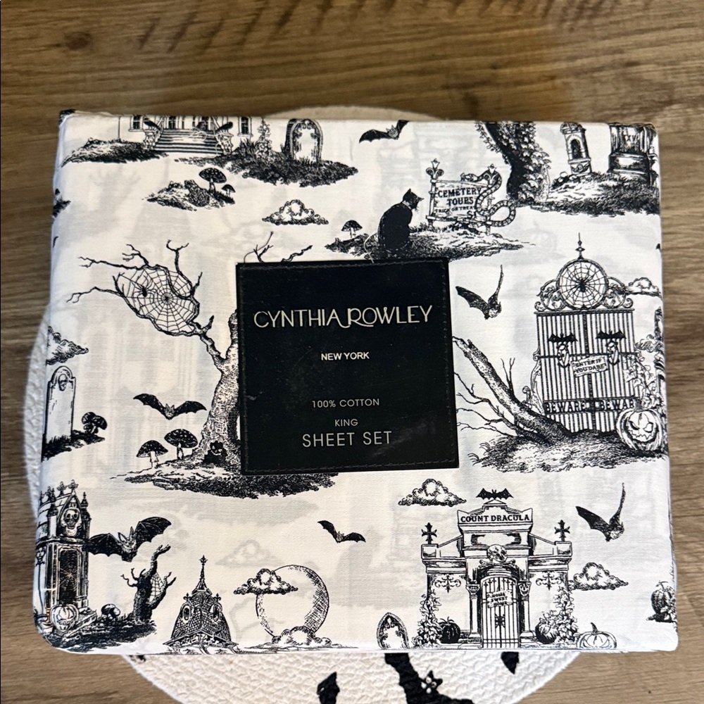 Cynthia Rowley Monochrome King Sheet Set